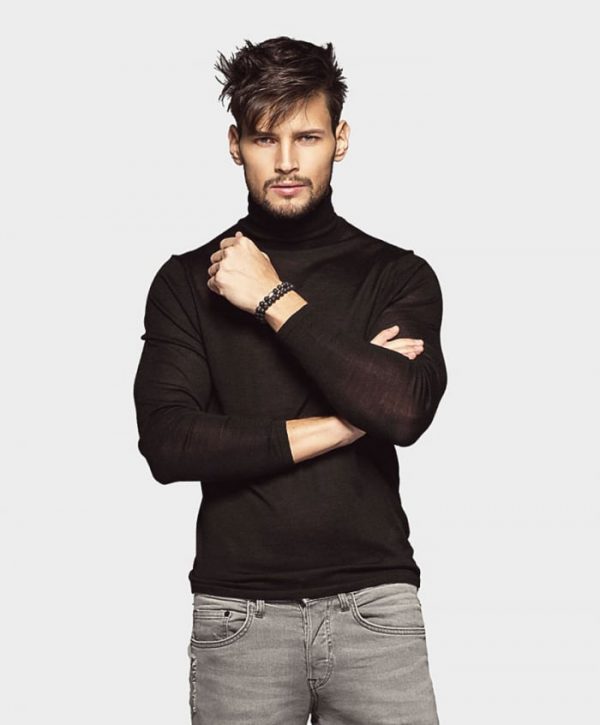 یقه اسکی مشکی مردانه - Image 1