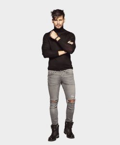 یقه اسکی مشکی مردانه - Image 3