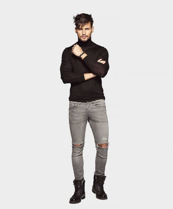 یقه اسکی مشکی مردانه - Image 3